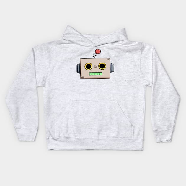 Cardboard robot Kids Hoodie by KammyBale